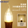 NEWDAYS brand cross-border new led bulb, candle lamp, corn lamp, E14-E27 screw-down tail tip bulb, high-brightness energy-saving light source bulb Specification image